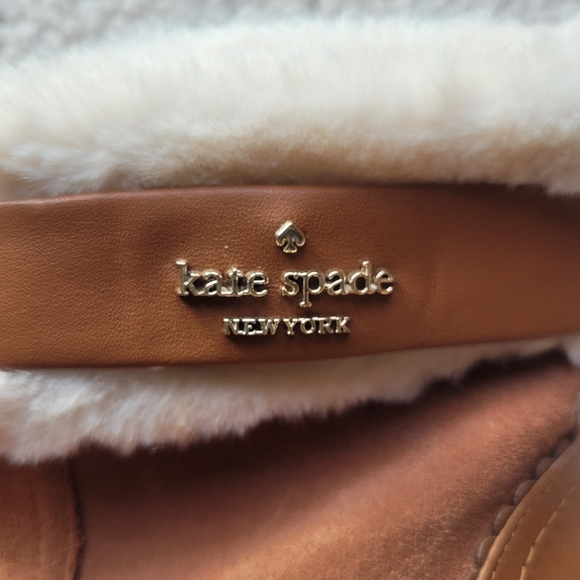 Kate Spade Bailee Winter Boots with Cream Fur Warm Gingerbread Color Size 6 - Picture 9 of 11